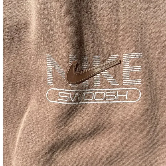 Nike Sweatpants Men's Size XL Tan Fleece Joggers Athletic Pants Swoosh Logo - Picture 4 of 14